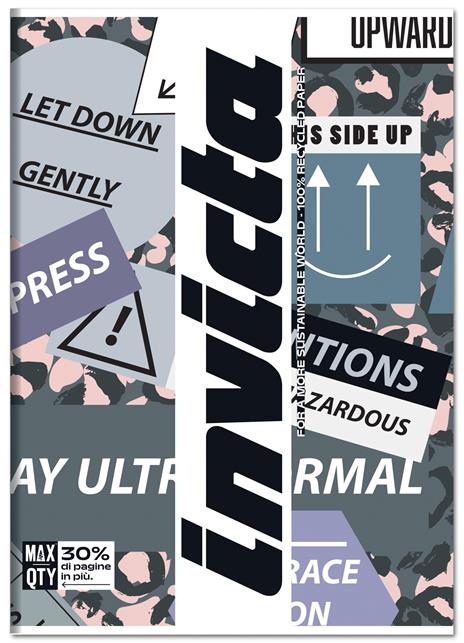 Quaderno A4 Maxi 104/80 Invicta. 1 Rigo - 20,5 x 29,5 cm - 4