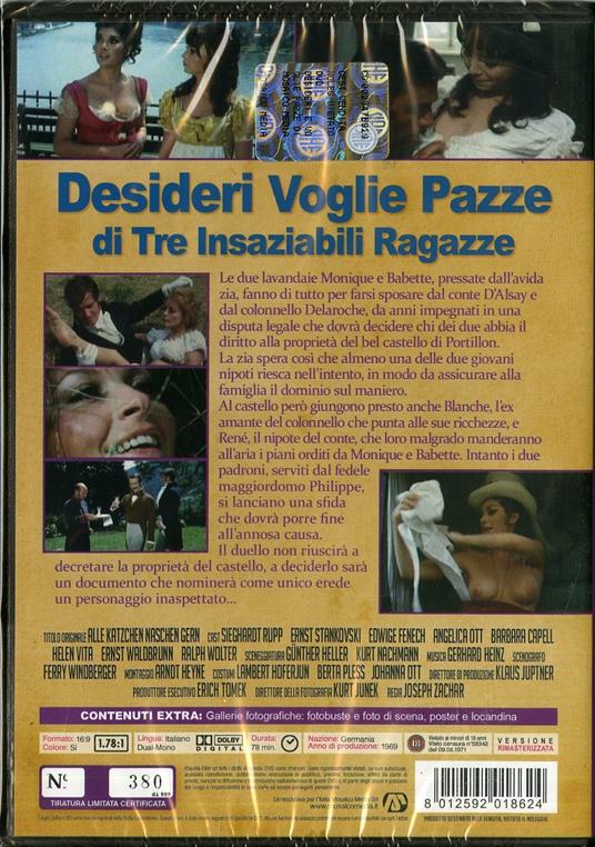 Desideri, voglie pazze di tre insaziabili ragazze<span>.</span> Ed. limitata e numerata di Josef Zachar - DVD - 2