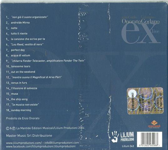 Ex - CD Audio di Giancarlo Onorato,Cristiano Godano - 2