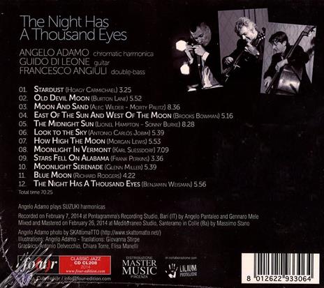 The Night Has a Thousand Eyes - CD Audio di Angelo Adamo,Guido Di Leone,Francesco Angiuli - 2