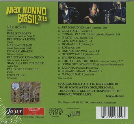 Brasil 2015 - CD Audio di Max Monno - 2