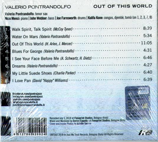 Out of This World - CD Audio di Valerio Pontrandolfo - 2