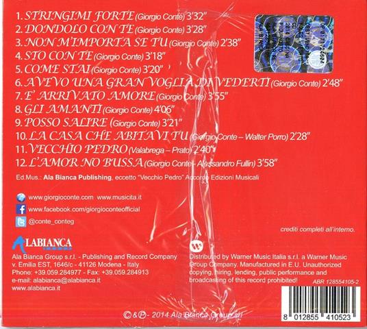 2014 Cascina Piovanotto - CD Audio di Giorgio Conte - 2