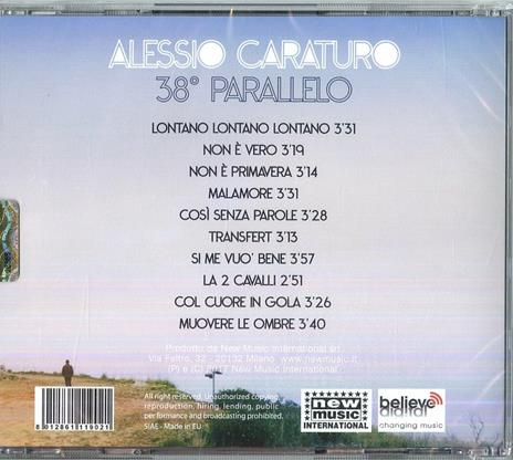 38° Parallelo - CD Audio di Alessio Caraturo - 2