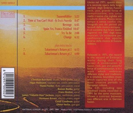 Embryo's Rache - CD Audio di Embryo - 2