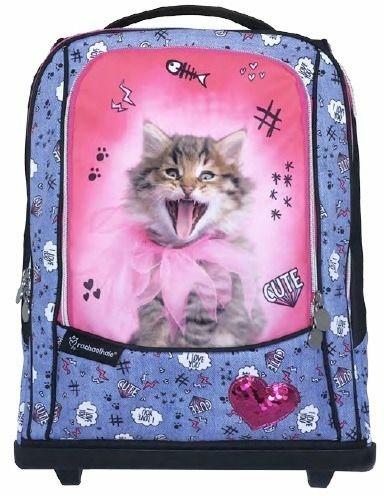 Zaino Trolley gatto. Capacità 32l 34x44x22 cm