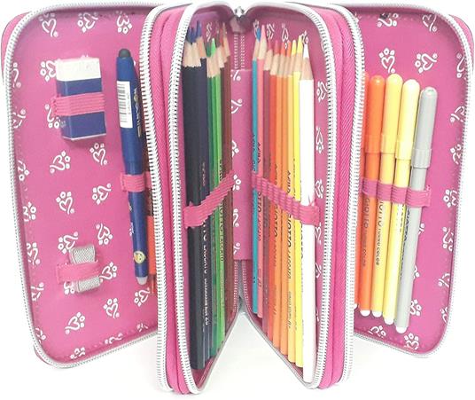 Astuccio organizzato 3 zip Bulldog - 20x6x12,5 cm - 2