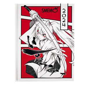 Cartoleria Diario Smemo 16 mesi, 2024, Manga Special Edition - Soggetto Samurai - 11 x 15 cm Smemoranda