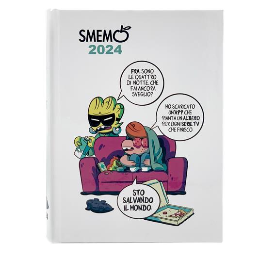 Diario Smemo 16 mesi, 2024, Green Balloon Special Edition - Soggetto Dano - 13 x 17,7 cm