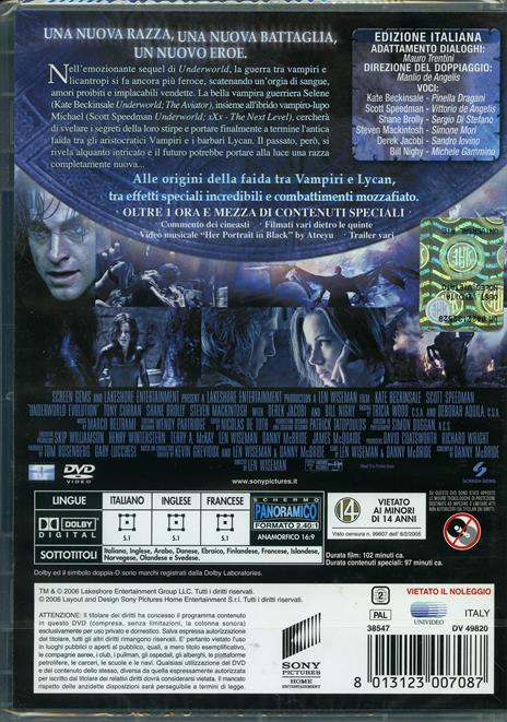Underworld. Evolution di Len Wiseman - DVD - 2