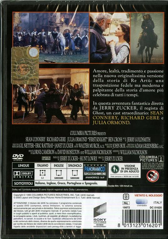 Il primo cavaliere di Jerry Zucker - DVD - 2