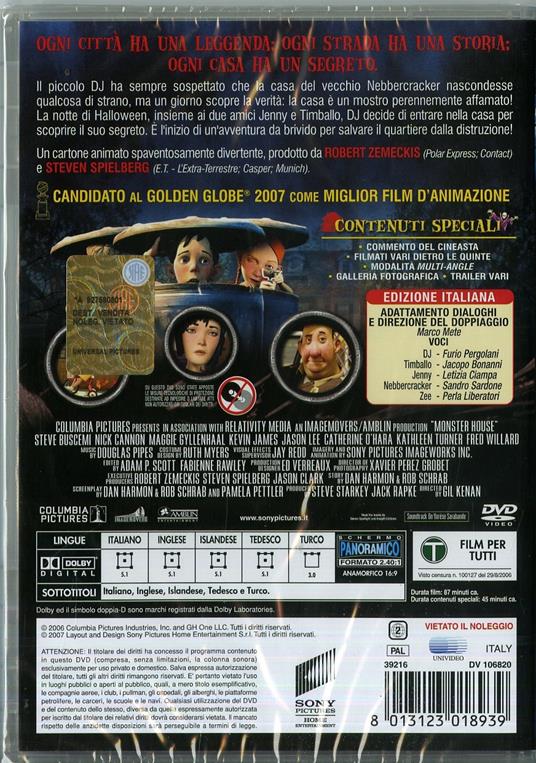 Monster House di Gil Kenan - DVD - 2