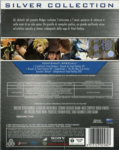 Final Fantasy VII. Advent Children di Tetsuya Nomura,Takeshi Nozue - Blu-ray - 2