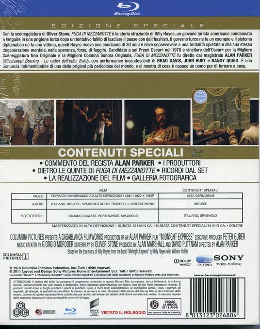 Fuga di mezzanotte di Alan Parker - Blu-ray - 2