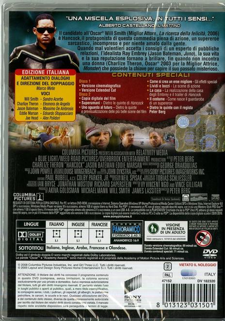 Hancock (2 DVD) di Peter Berg - DVD - 2