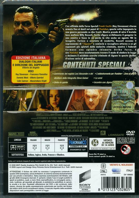 Punisher. Zona di guerra di Lexi Alexander - DVD - 2