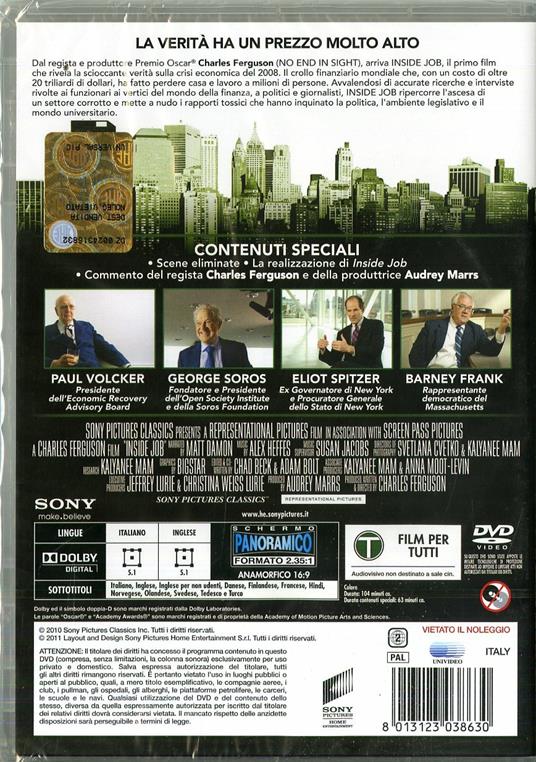 Inside Job di Charles Ferguson - DVD - 2
