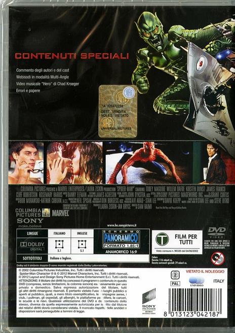 Spider-Man di Sam Raimi - DVD - 2