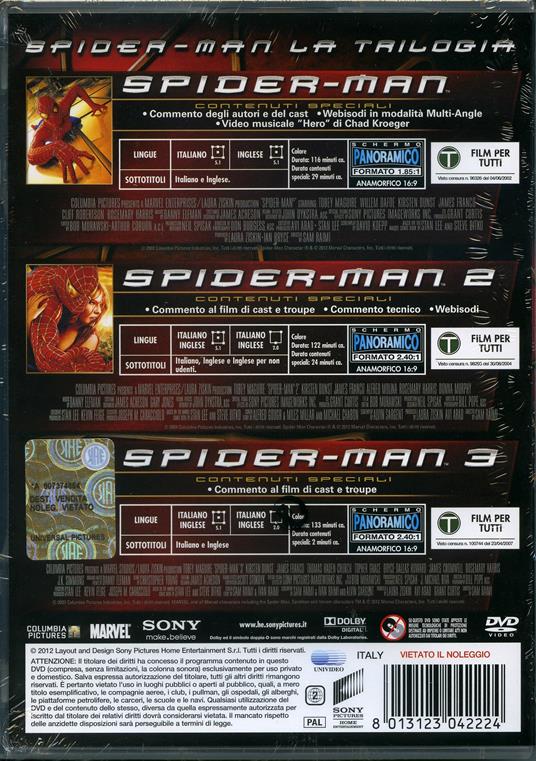 Spider-Man. La trilogia (3 DVD) di Sam Raimi - 2