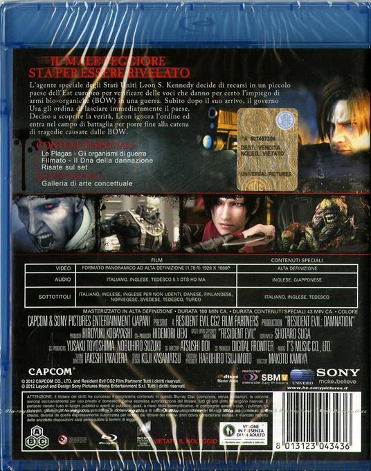 Resident Evil. Damnation di Makoto Kamiya - Blu-ray - 2