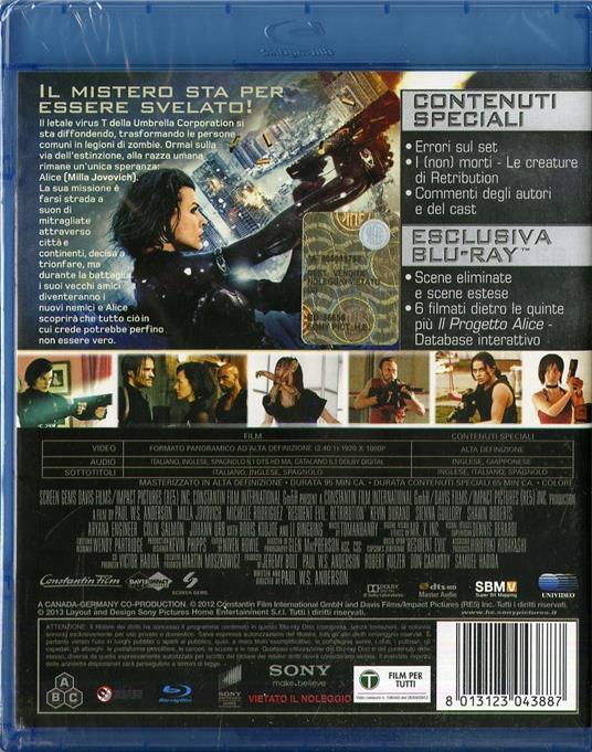Resident Evil: Retribution di Paul W. S. Anderson - Blu-ray - 2