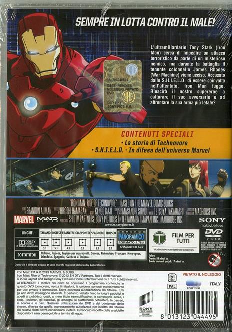 Iron Man: Rise of Technovore di Hiroshi Hamazaki - DVD - 2