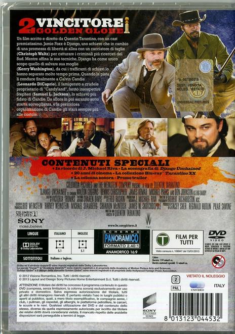 Django Unchained (DVD) di Quentin Tarantino - DVD - 2