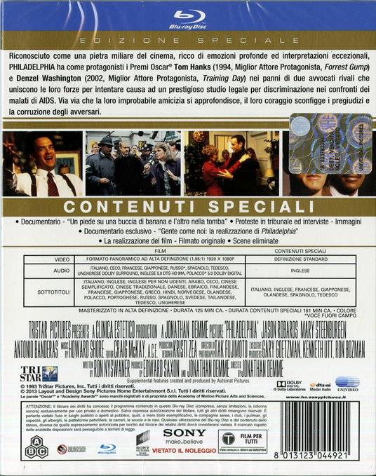 Philadelphia di Jonathan Demme - Blu-ray - 2