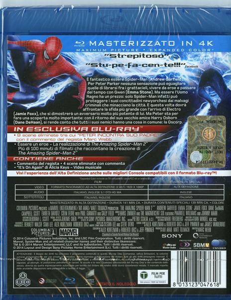 The Amazing Spider-Man 2. Il potere di Electro di Marc Webb - Blu-ray - 2