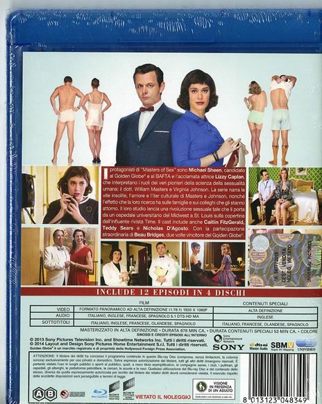 Masters of Sex. Stagione 1 (4 Blu-ray) di Michael Apted,Michael Dinner,Jennifer Getzinger - Blu-ray - 2