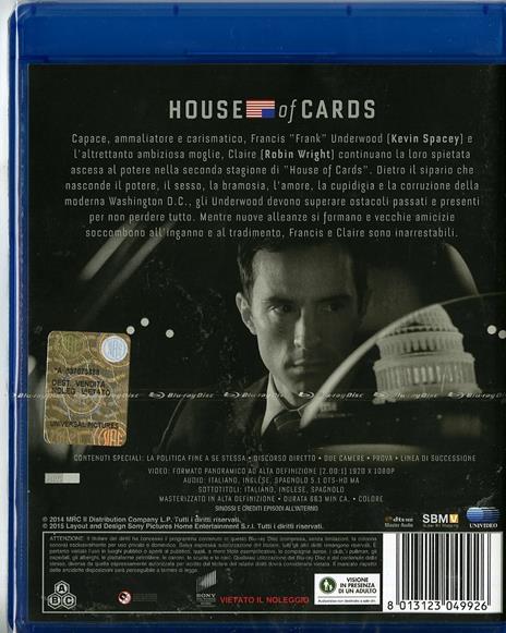 House of Cards. Stagione 2 (Serie TV ita) di James Foley,Carl Franklin,Allen Coulter - Blu-ray - 2