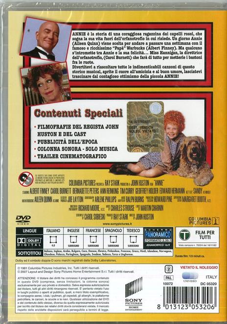 Annie di John Huston - DVD - 2