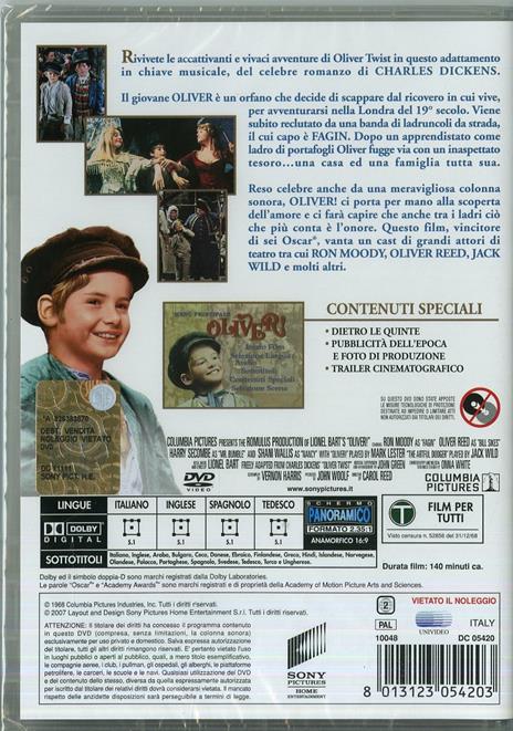 Oliver!<span>.</span> Collector's Edition di Carol Reed - DVD - 2