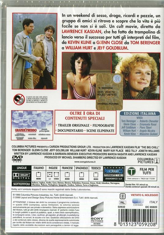 Il grande freddo (DVD) di Lawrence Kasdan - DVD - 2