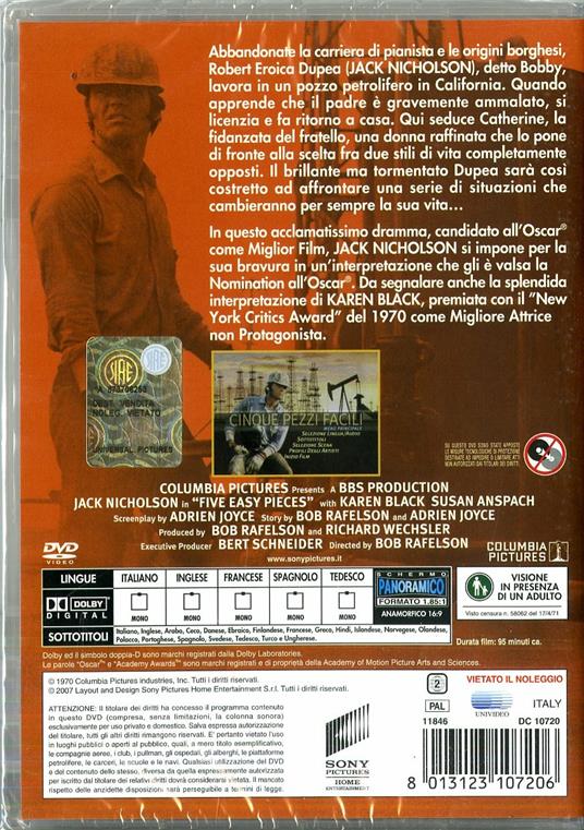 Cinque pezzi facili di Bob Rafelson - DVD - 2