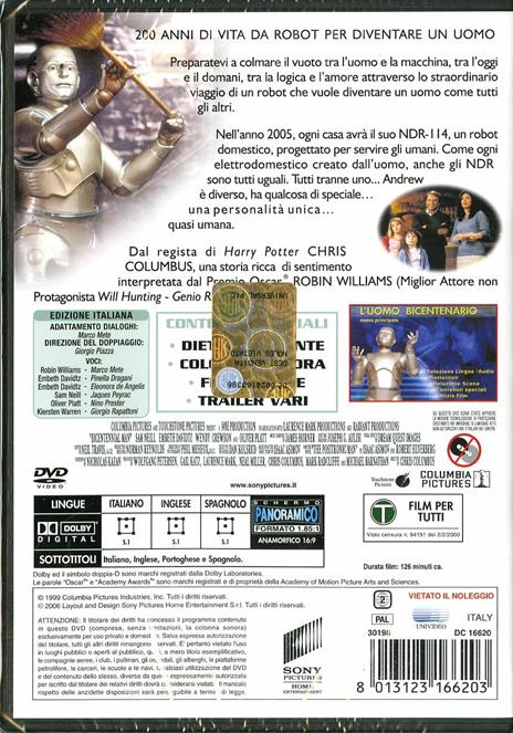 L' uomo bicentenario di Chris Columbus - DVD - 2