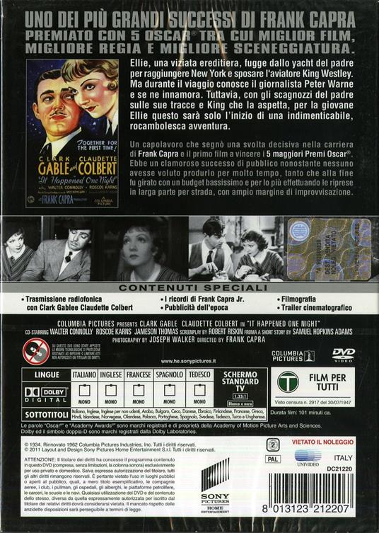 Accadde una notte di Frank Capra - DVD - 2