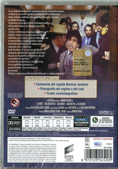 ... E giustizia per tutti di Norman Jewison - DVD - 2