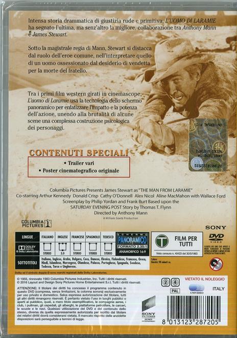 L' uomo di Laramie di Anthony Mann - DVD - 2