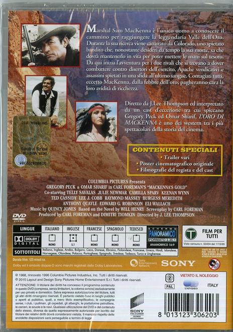 L' oro di MacKenna di Jack Lee Thompson - DVD - 2