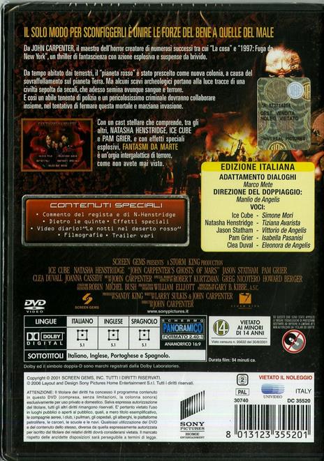 Fantasmi da Marte di John Carpenter - DVD - 2