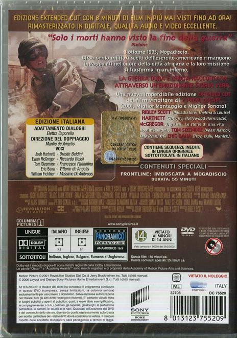 Black Hawk Down. Black Hawk abbattuto<span>.</span> Extended Cut di Ridley Scott - DVD - 2