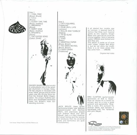 Fresh Cream (180 gr. + Bonus Tracks) - Vinile LP di Cream - 2