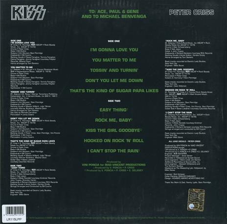 Peter Criss (Picture Disc) - Vinile LP di Kiss - 2