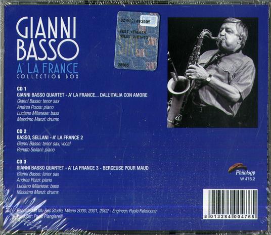 A la France Collection - CD Audio di Gianni Basso - 2