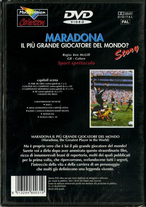 Maradona Story. Il più grande giocatore del mondo? di Ken McGill - DVD - 2