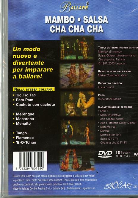 Impariamo a ballare. Mambo - Salsa - Cha cha cha (DVD) - DVD - 2