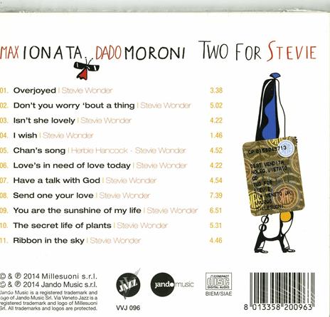 Two for Stevie - CD Audio di Dado Moroni,Max Ionata - 2