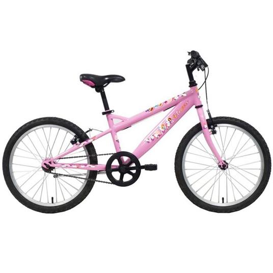 Bicicletta Per Bambini 20" Serie Flowers Rosa Con 2 Freni E Movimento A Sfera  35130