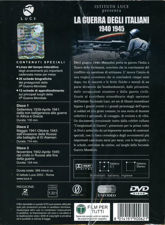 La guerra degli italiani. 1940 - 1945 (3 DVD) - DVD - 2